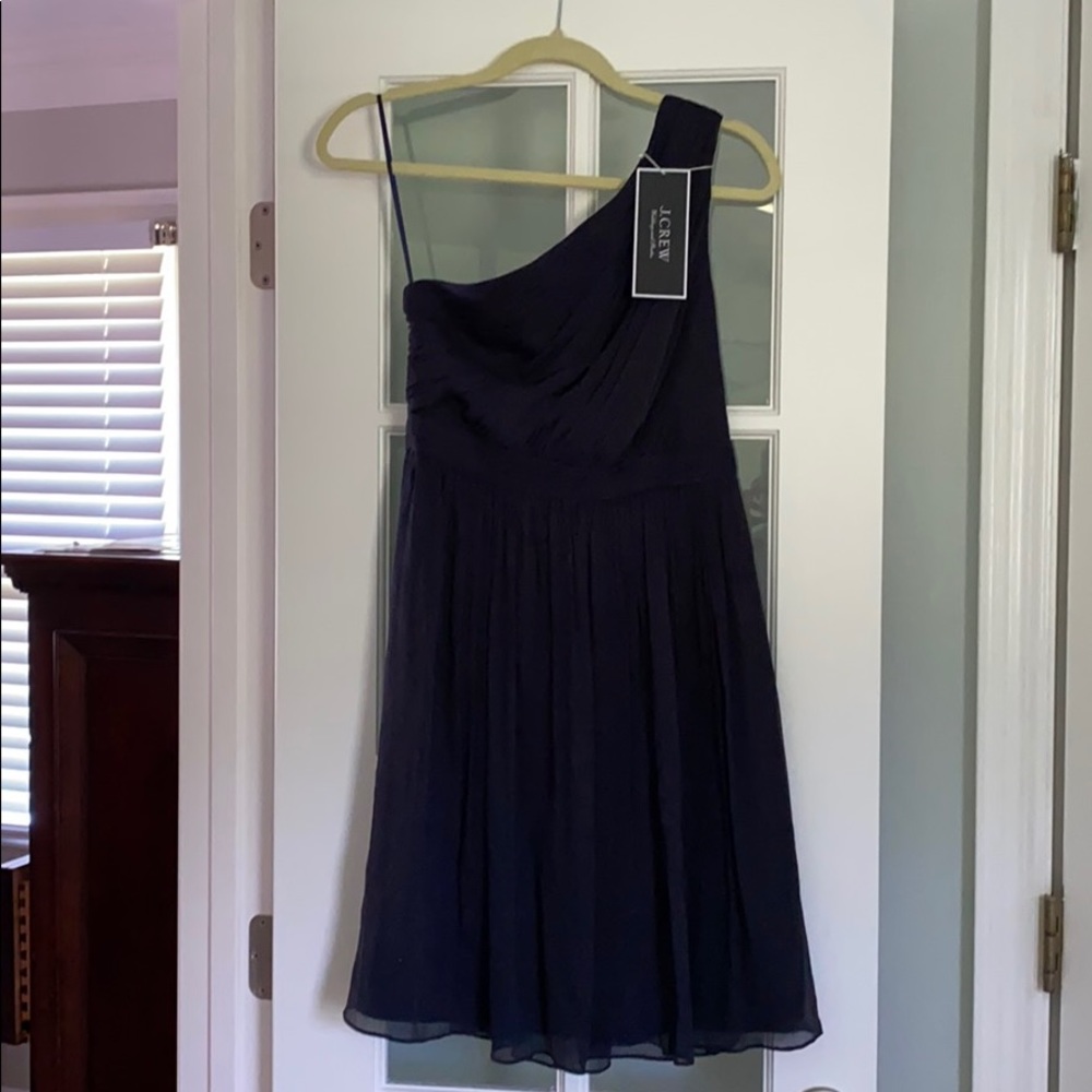 Navy Chiffon J. Crew Dress